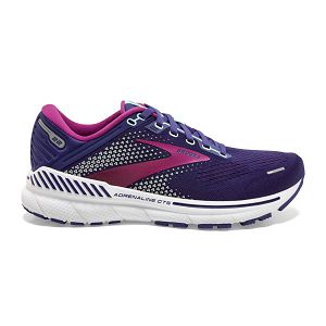 Brooks Adrenaline GTS 22 Womens Road Running Shoes Navy/Pink/White | USA-WHQ742936